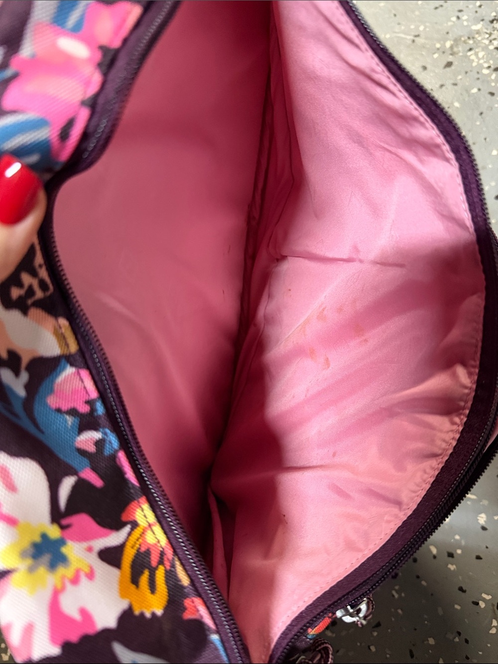 Vera Bradley Plum Floral Crossbody Sling in Pink, Blue & Yellow - Picture 3 of 4
